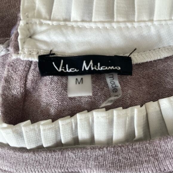 Vila Milano Purple Sweater Size Medium Ruffles - Picture 2 of 7